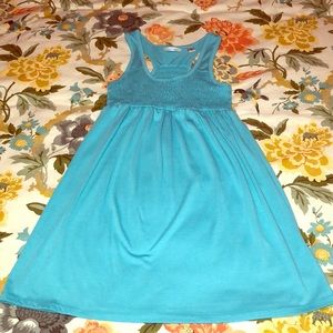Teal Blue Derek Heart Tank Dress